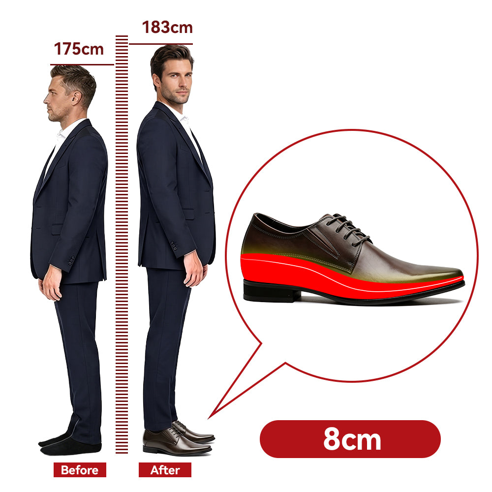CHAUSSURES REHAUSSANTES HOMME LUCIANO +8 CM